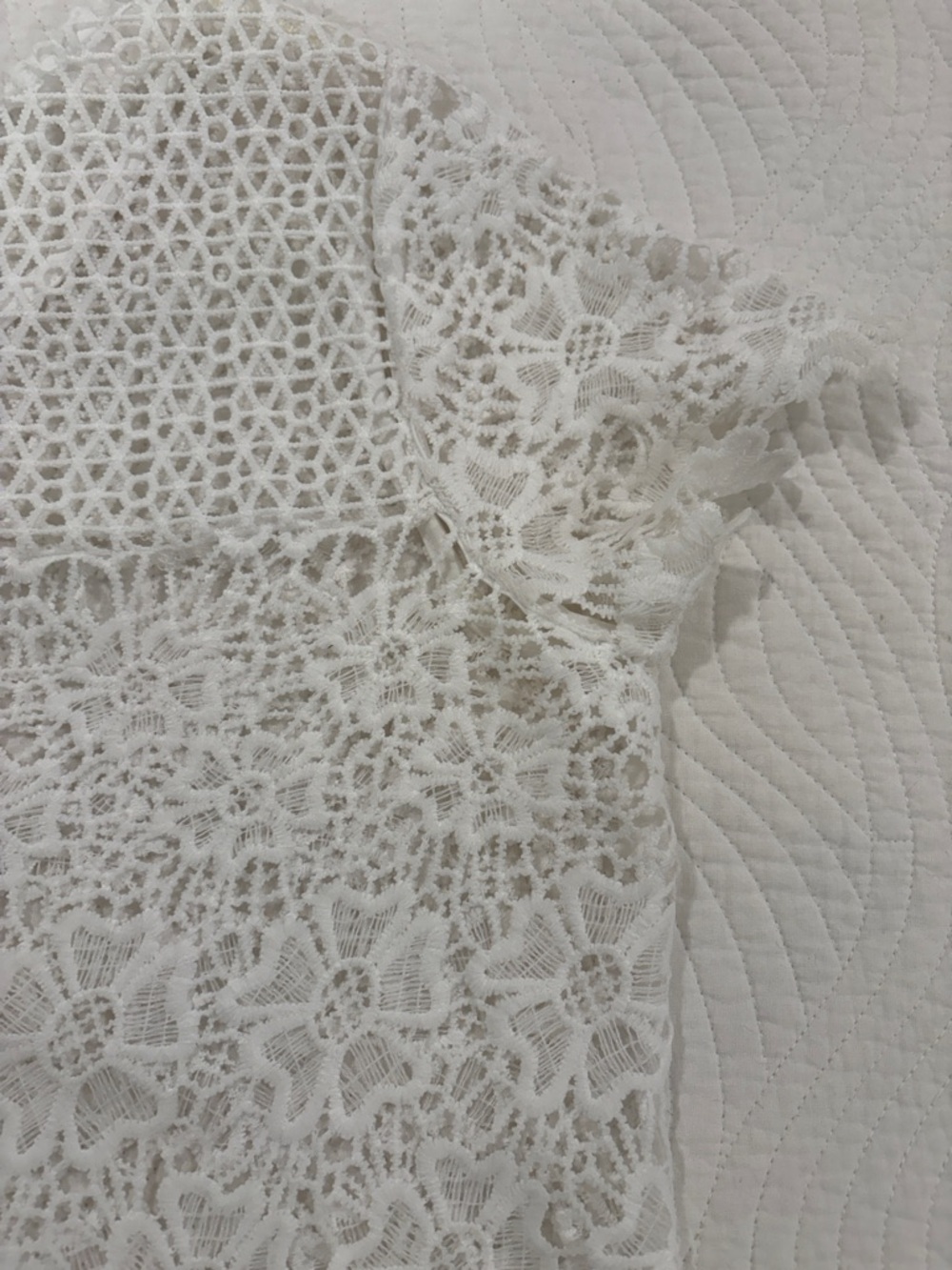 hearts of palm White Crochet Lace Short Sleeve Top - Picture 9 of 11